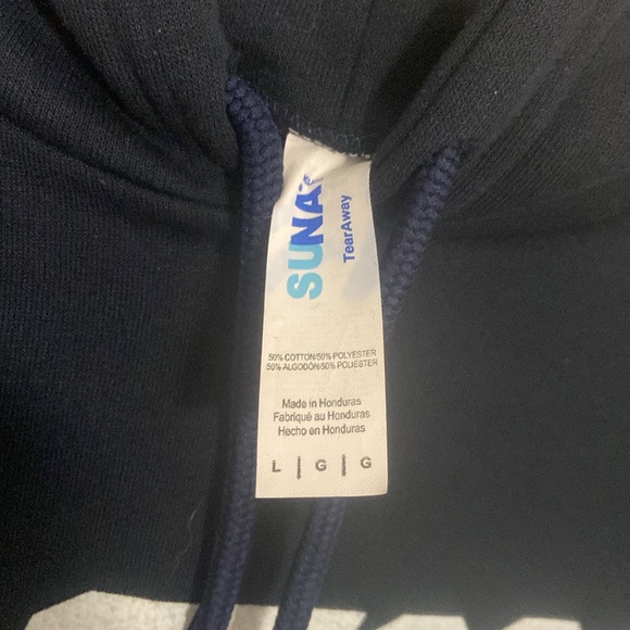 Let’s Go Brandon #FJB Blue Racing Hooded Sweatshirt SZ Large - Picture 3 of 4